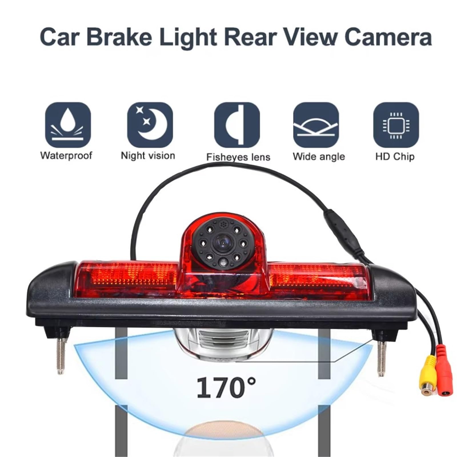 Cámara Trasera Coche Para Citroen Para JUMPER III Para FIAT Para DUCATO X250 Para Peugeot Para BOXER O Cámara Visión Trasera Estacionamiento CCD Freno Atrás(9-36V,With IR Lights)