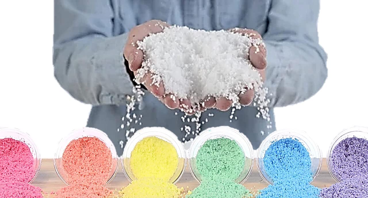 UNIq Instant Colourful Artificial Ice Snow Making Powder 20 GMS Each Fake Snow Powder Makes Around 2 Kg Snow (Multicolor) ? Make in India