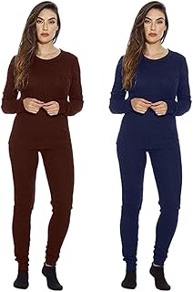 CROTUS Round Neck Women Winters Woolen Thermal Wear Top/Upper/Lower Inner Set, Fleece Thermal Wear Set for Women-picture-38