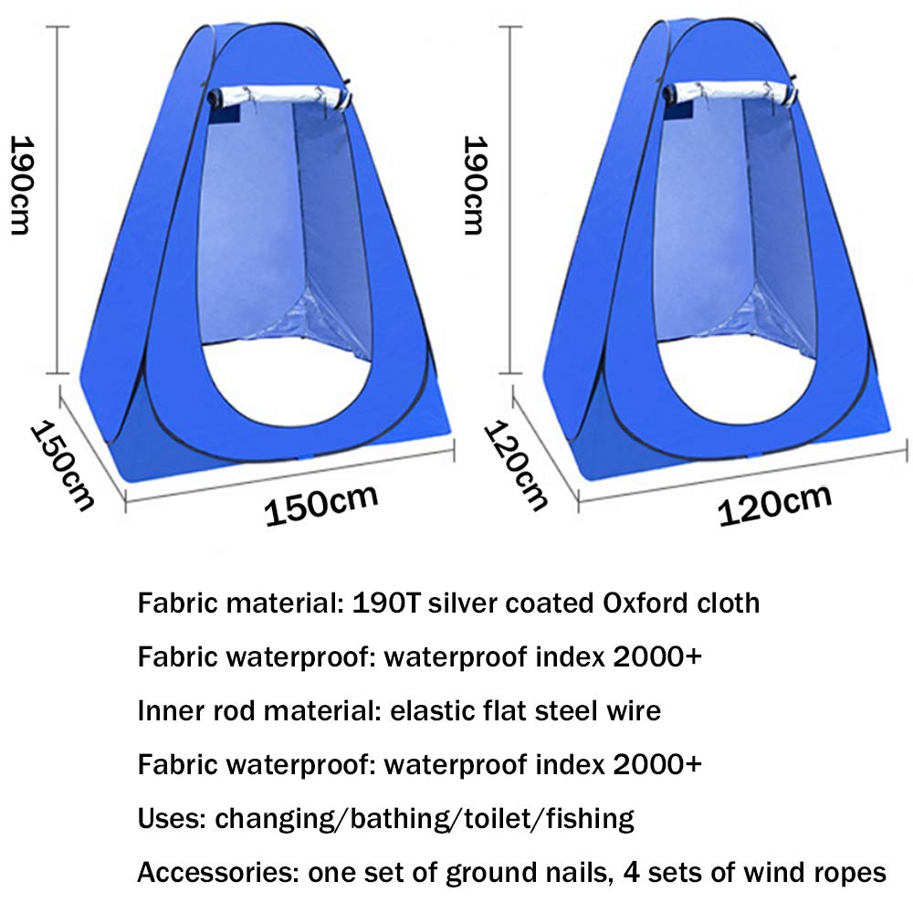 Portable pop up tent privacy shelter, for outdoor camping caravan picnic toilet & shower, fishing sunshade, beach dressing dressing room, with zipper carry bag, quick installation utility accessories