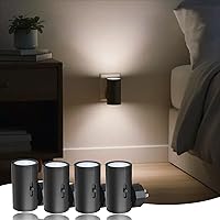 Vista 7 de Luz nocturna LED enchufable, luces nocturnas enchufables a la pared, sensor de atardecer a amanecer, brillo ajustable de 5-300 lúmenes, 2700 K
