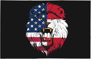 Austrian USA Flag Austria Lion Face 12x18 In Car Flag – Double-Sided Polyester, Weatherproof and Easy to Install52