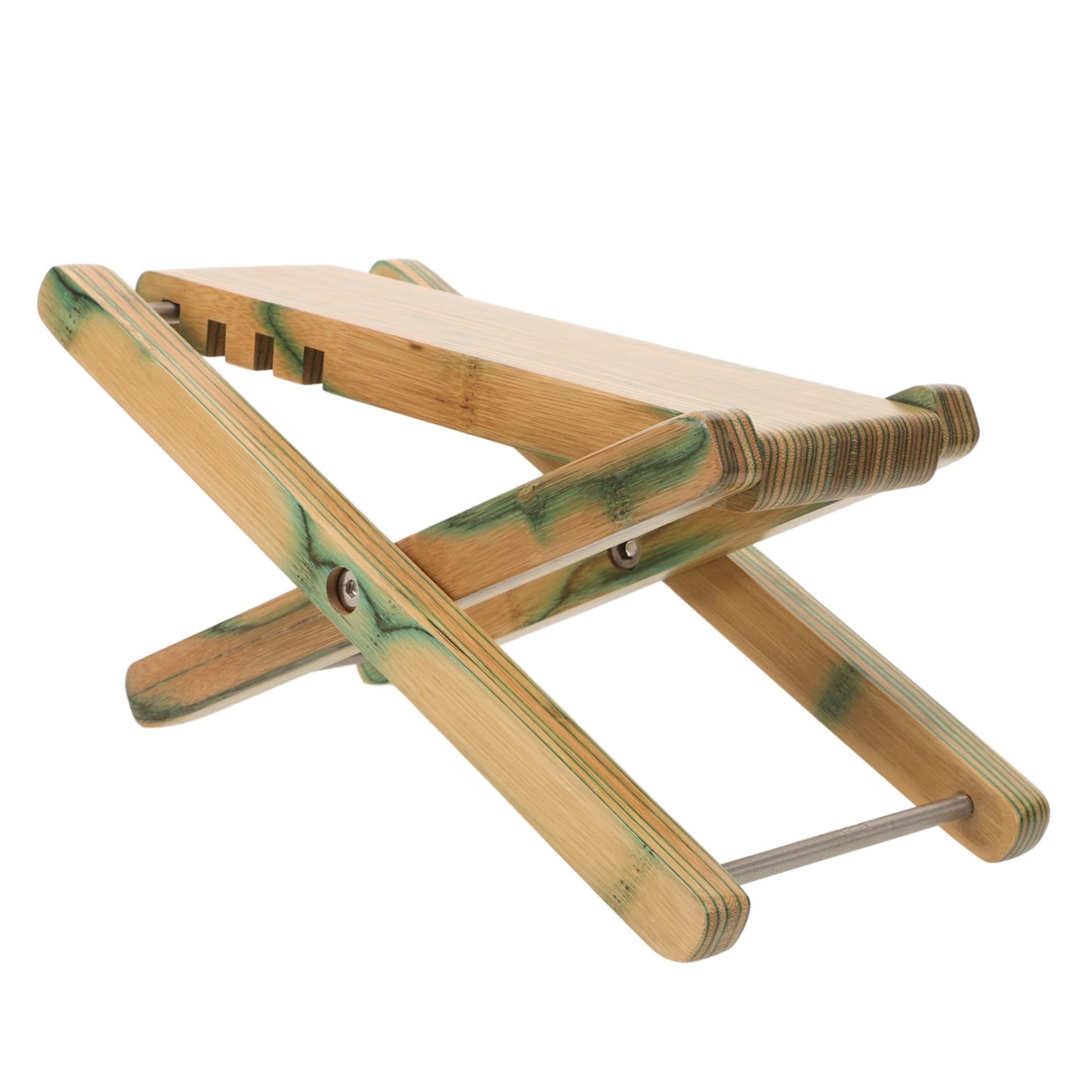 Anneome Poggiapiedi per Chitarra Regolabile in Legno Verde Pieghevole | Altezza Variabile, Facile da Riporre, Esperienza di Suono Comoda, Uso Versatile per Strumento