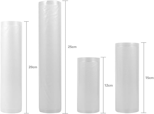 Miniatura 5 de Rollos de sellador de alimentos al vacío de 4 tamaños para almacenamiento de alimentos, congelador, rollo de ahorro de alimentos, sellador al vacío,