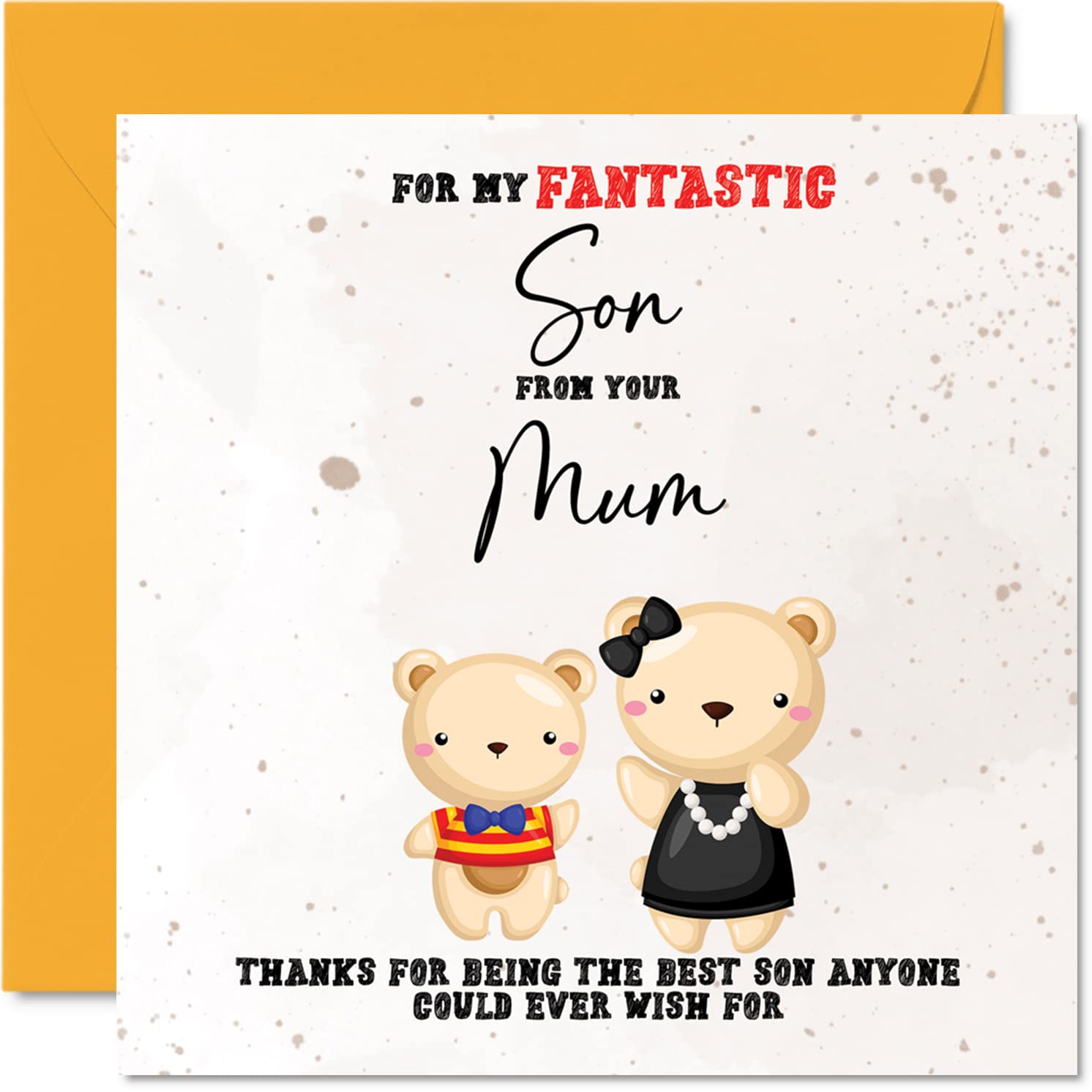 Special Birthday Cards for Son - Fantasic Son - Happy Birthday Card from Mum, 145mm Sentimental Greeting Cards Gift