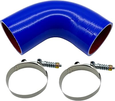 Intercooler Boot Kit Replaces GM# 904-130 Heavy-Duty Turbocharger to Intercooler Hose for 2008-2016 Chevy Silverado & GMC Sierra 2500HD/3500HD High-Temp EPDM Rubber with Clamps