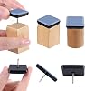 20 PCS Chair Sliders, 1.2 inch Sqaure Furniture Glide Nail on Furniture Feet Slider, PTFE Chair Leg Floor Protector for Hardwood Dinning Wooden Furniture, Magic Chair Leg Pad (1.2, 20Pack)