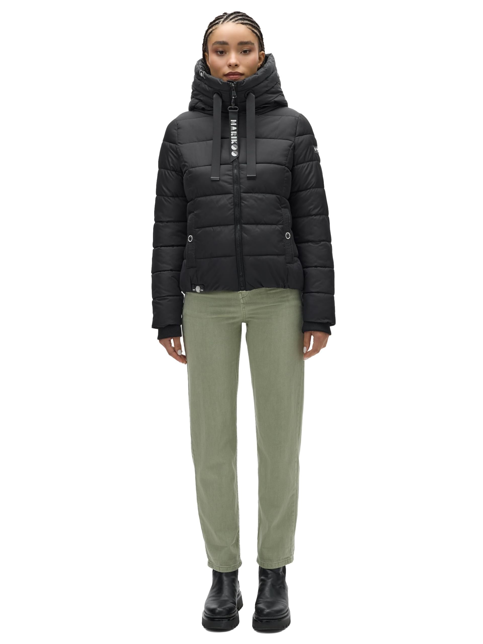 Marikoo Women's Fall & Winter Jacket with Hood - Weather-Resistant - Amayaa XS-XXL