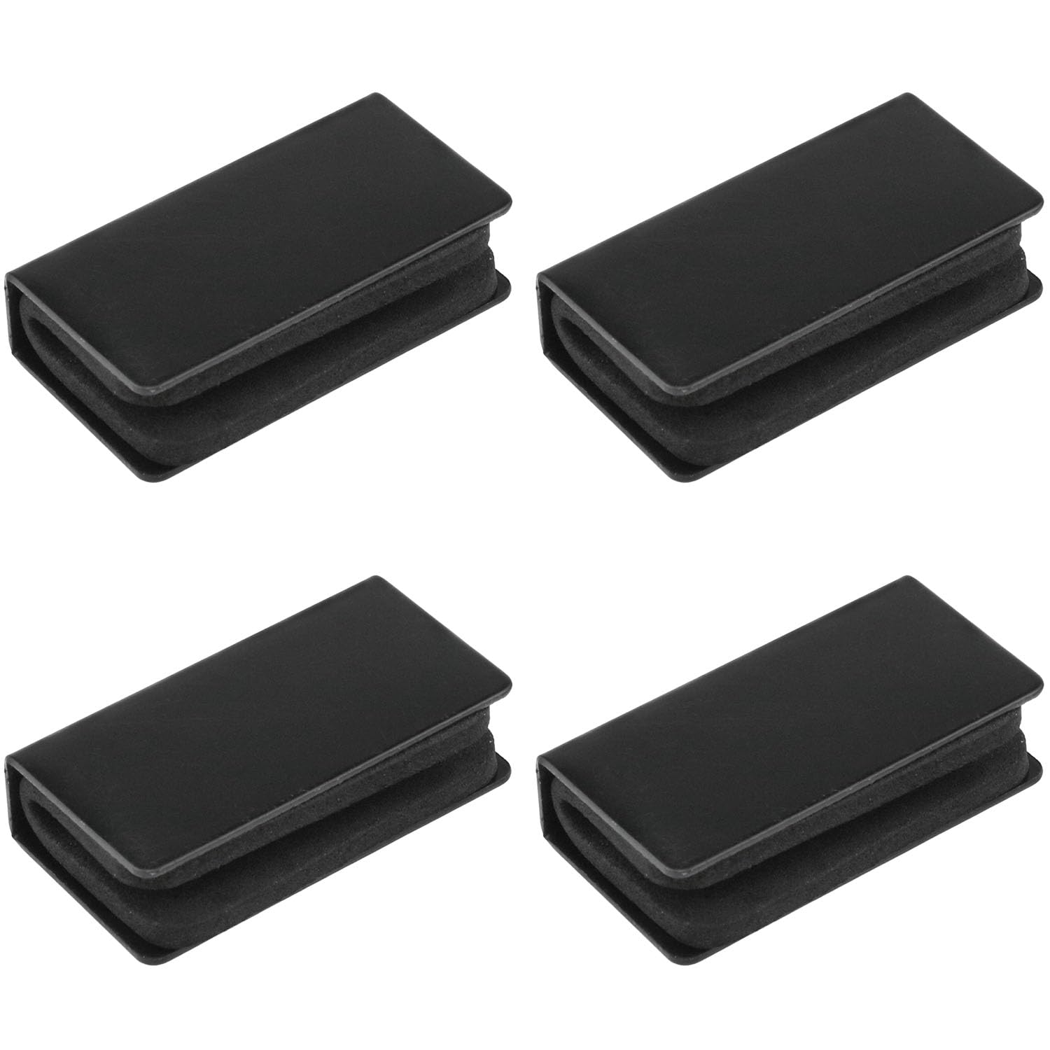 Fengxiaomin 4-Piece Magnetic Glass Clamps 1.57" x 0.83" x 0.41", Black