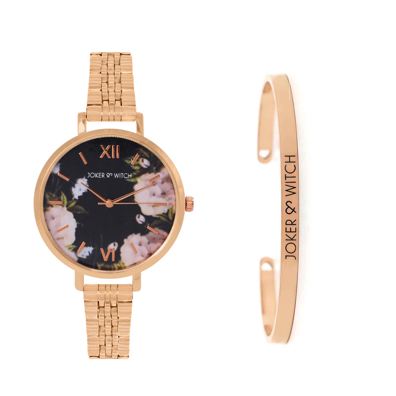 Joker & Witch Stainless Steel Women Day Dream Rosegold Analog Watch Bracelet Stack, Black Dial, Rose Gold Band (B0C7LCZDZT) Amazon Price History, Amazon Price Tracker