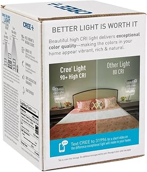Cree TBR30-06550FLFH25-12DE26-1-E1 BR30 65W Equivalent LED Light Bulb, Daylight