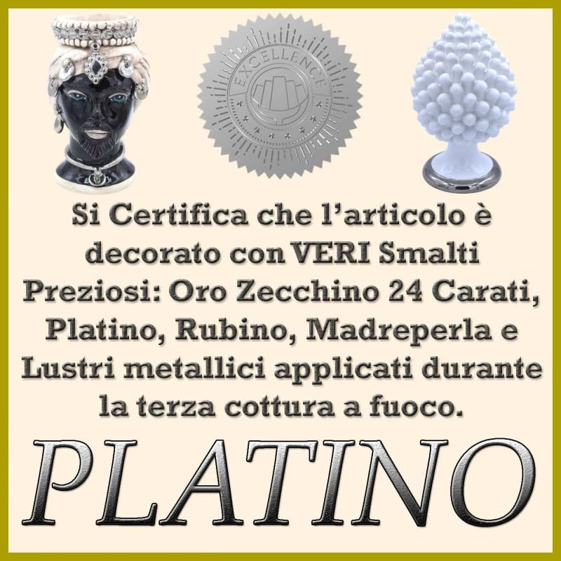 Céramique de Caltagirone platine Sicilia Bedda Capaci diffuseur de parfum d'art - 3