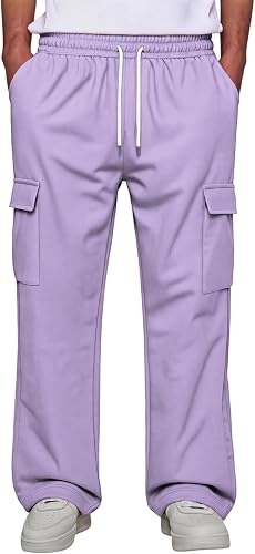 Mens Baggy Sweatpants Lounge Workout Casual Relaxed Fit Essentials Gym Baggy Fla