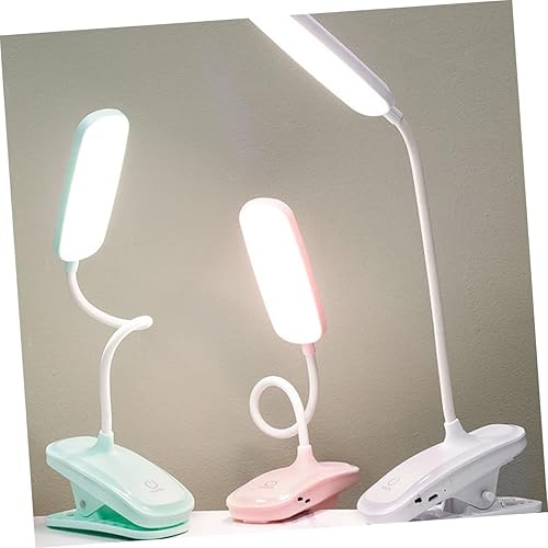 Miniatura 8 de Housoutil 2 unids libro luz de lectura USB recargable lámpara de lectura lámpara de cama clips led lámparas de lectura clip en la luz lámpara de
