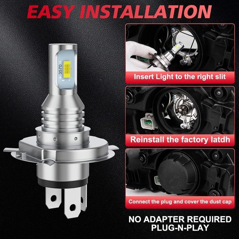Kit luces LED H4 de repuesto con tres tonos de luz seleccionables para faros de coches 5