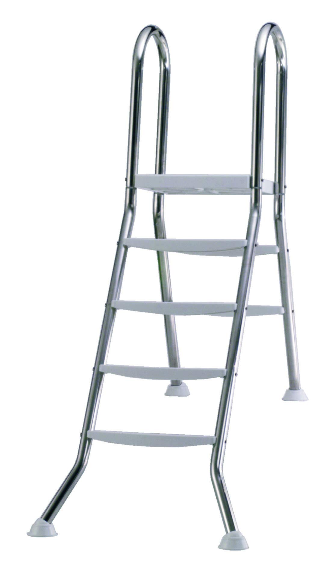 Steinbach Échelle de bassins en Acier Inoxydable Bassin intégré. Beckenhöhe 120 cm argenté
