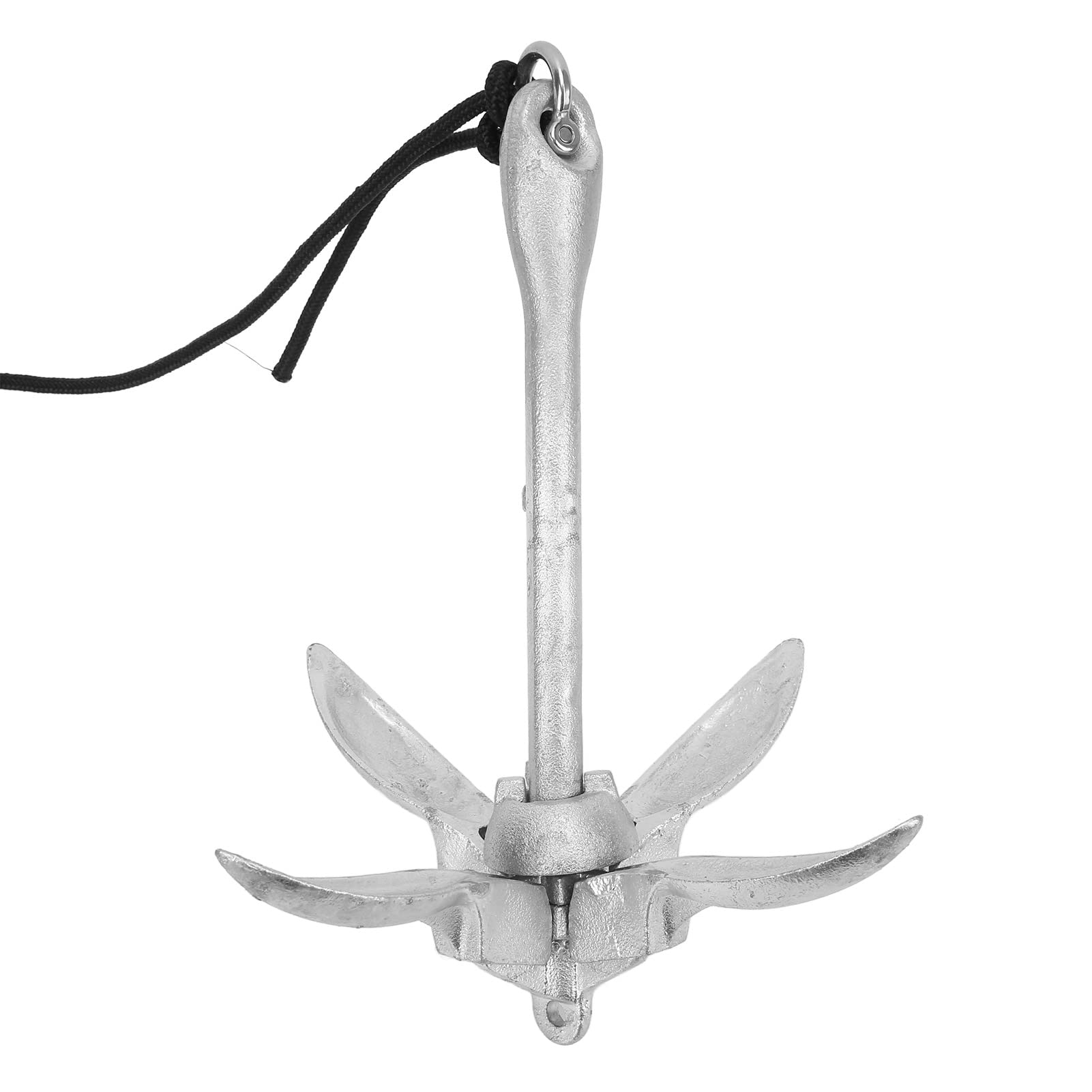 Juego De Ancla Plegable, Kit De Ancla Plegable Portátil De 4 Dientes De 3,5 Libras con Cuerda De 25 Pies, Ideal para Veleros Marinos, Kayak, Canoa Y Embarcaciones