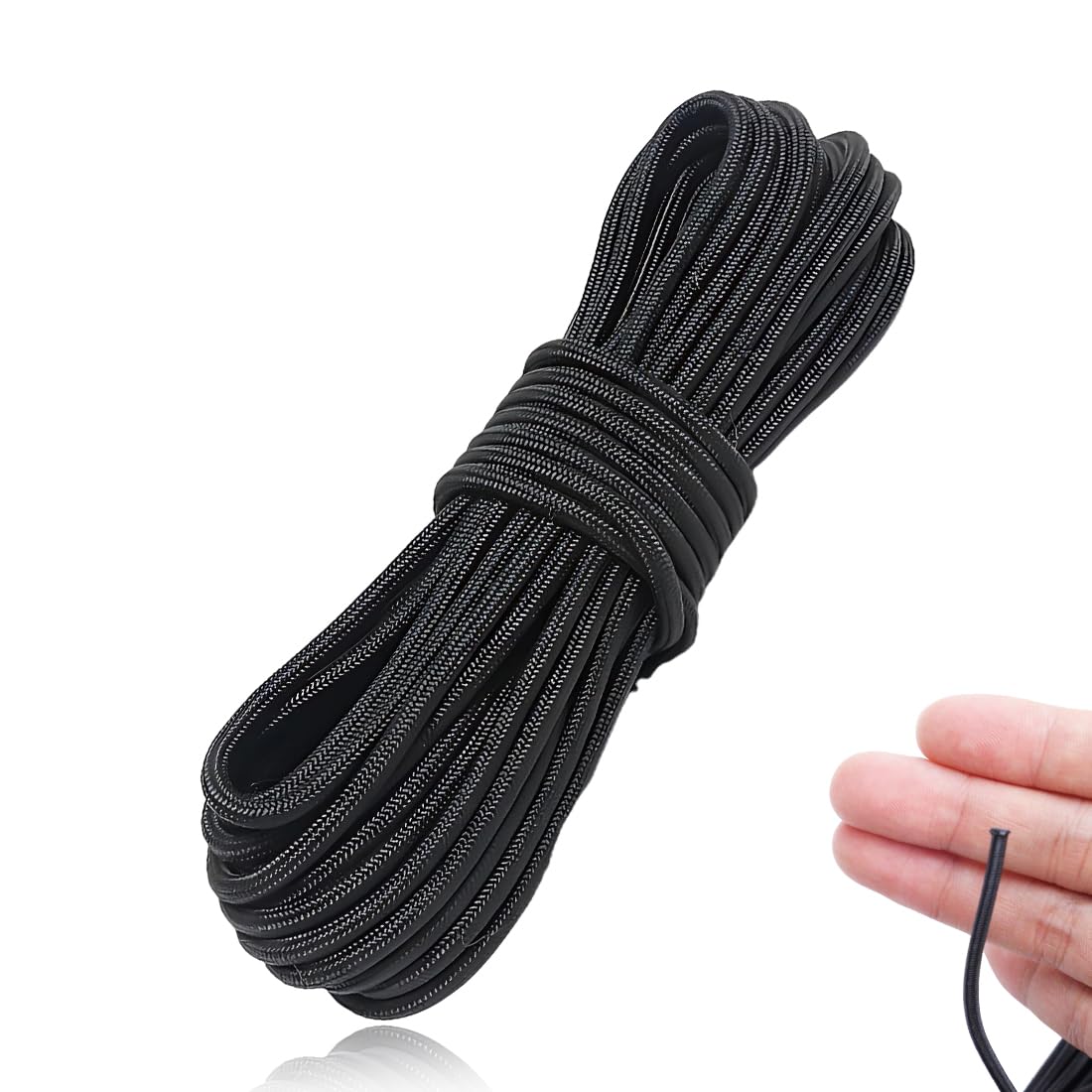 Corde élastique Sandow 4 mm x 10 m pour tente résistant à l'usure et à la poussée Campings Extensible en caoutchouc