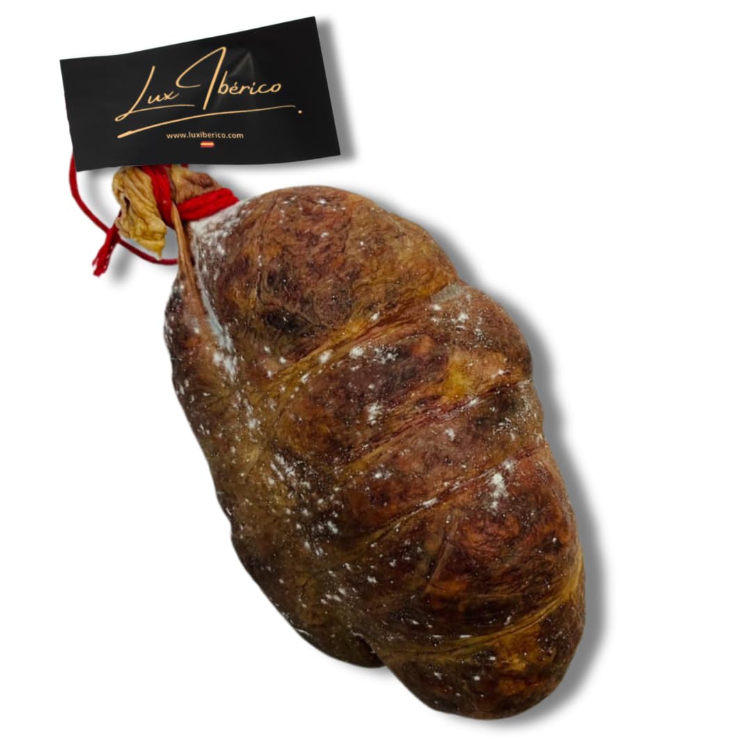LUX IBÉRICO - Morcón Ibérico de Bellota (900g) | Embutido Premium | Elaboración Tradicional | Curación 3 Meses | Envasado | Sabor Intenso | Aroma Profundo | Similar al Chorizo Ibérico de Bellota