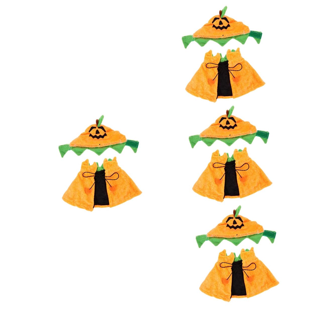 POPETPOP 4 Set Mantello Per Animali Domestici Mantello Di Peluche Per Animali Domestici Costume Da Zucca Di Halloween Per Gatti Mantello Di Zucca Per Cani Costume Di Halloween Per Cani