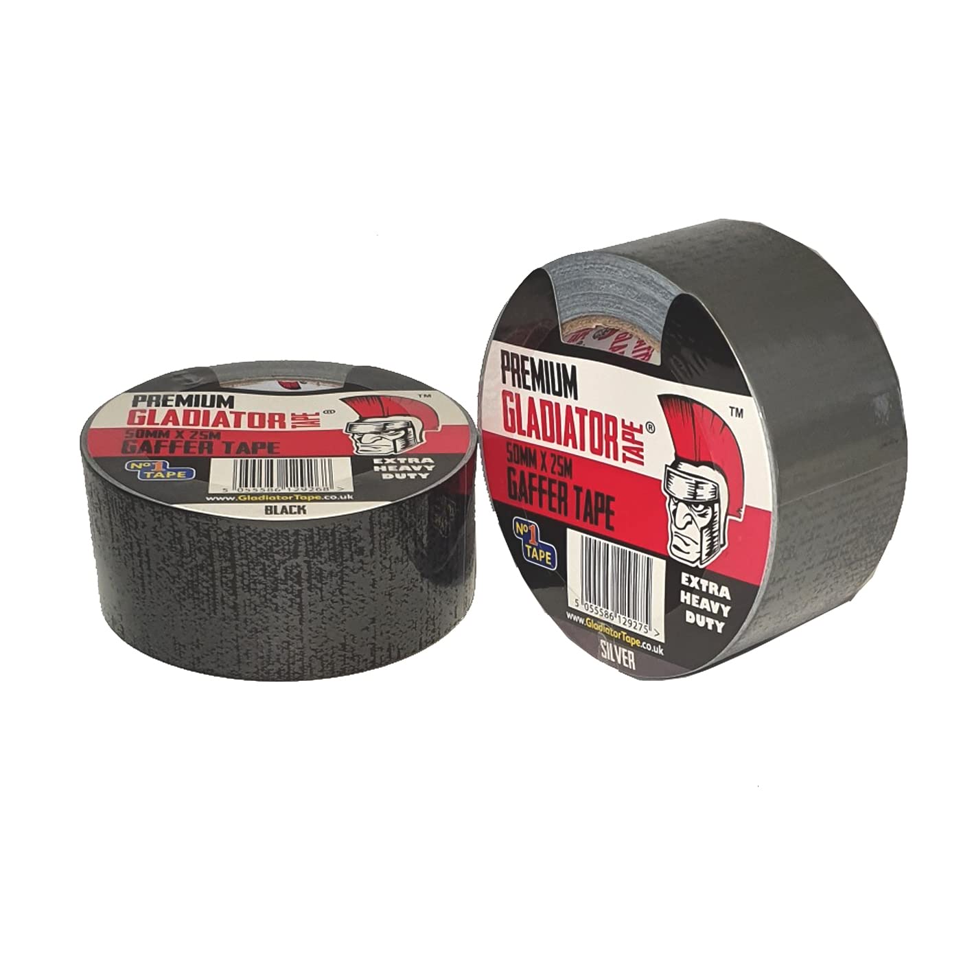 PACKnSELL Duct Tape Ultimate Cloth Tape Black Silver 50mm x 25m, The Ultimate High Strength Waterproof Gaffer and Duct Adhesive Cloth Repair Tape (6, Black)