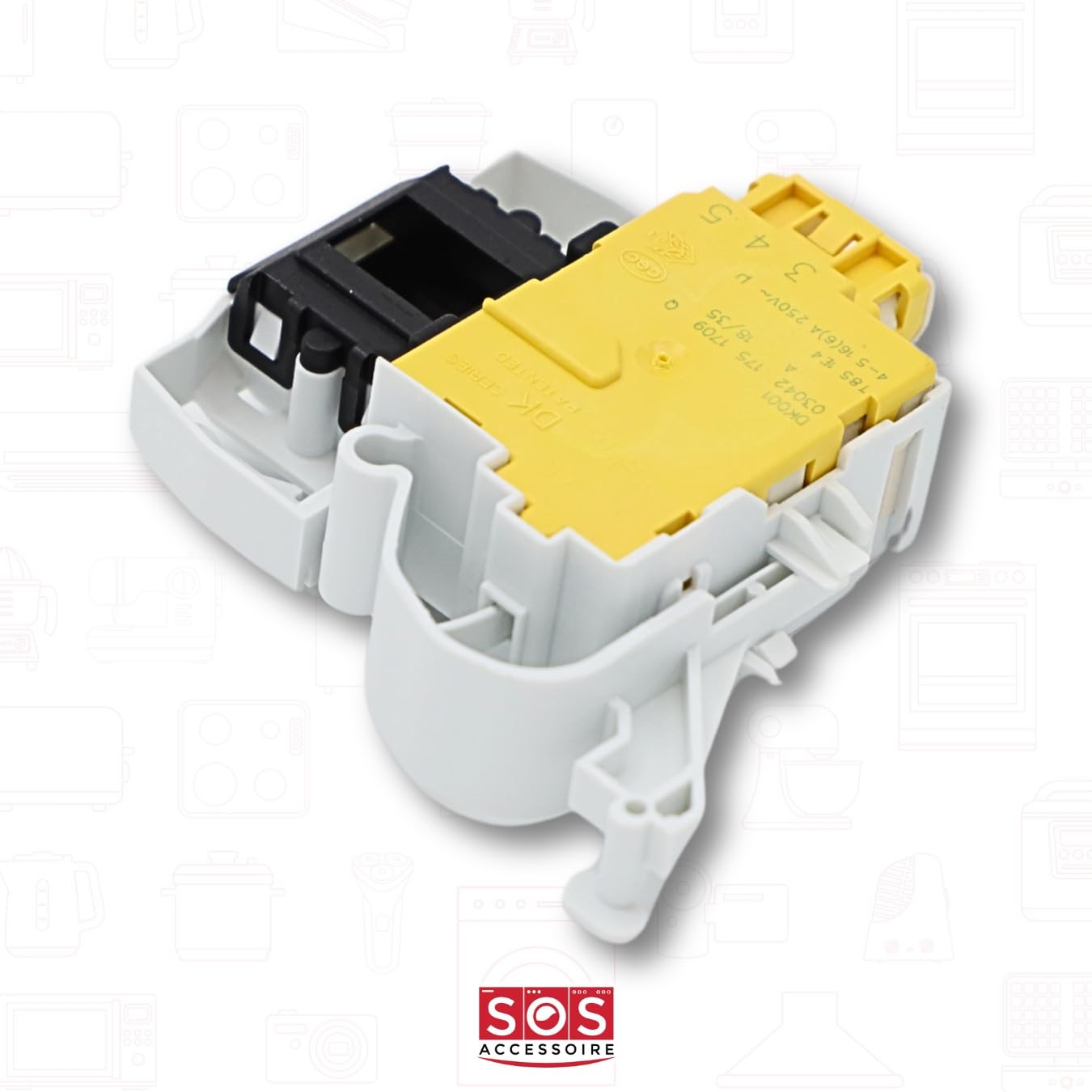 Marel Shop Elettroserratura 3 Contatti Per Lavatrice – Compatibile Hotpoint Ariston Whirlpool Indesit