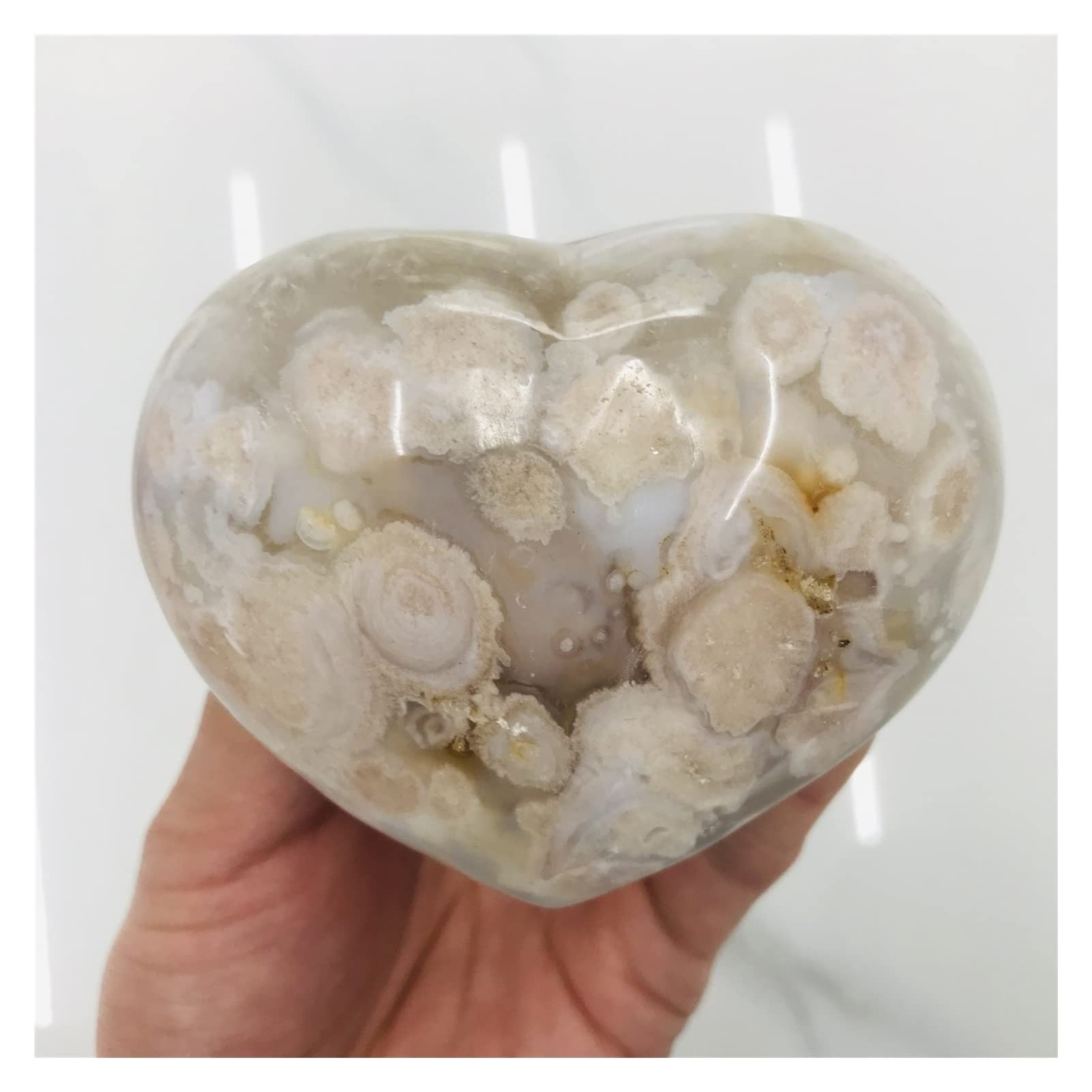 Pierre de quartz agate fleur de cerisier pour lithotherapie