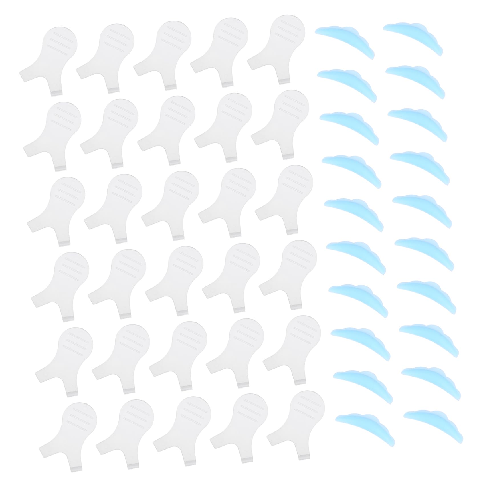 Beatifufu Essential Lash Perming Tools 50pcs Silicone Pad Set for Eyelash Grafting Curling