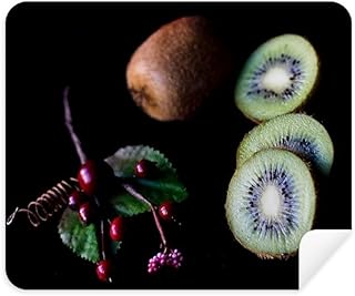 Fresh Fruits Kiwifruit Cherry Picture Cleaning Cloth Screen Cleaner 2pcs Suede Fabric