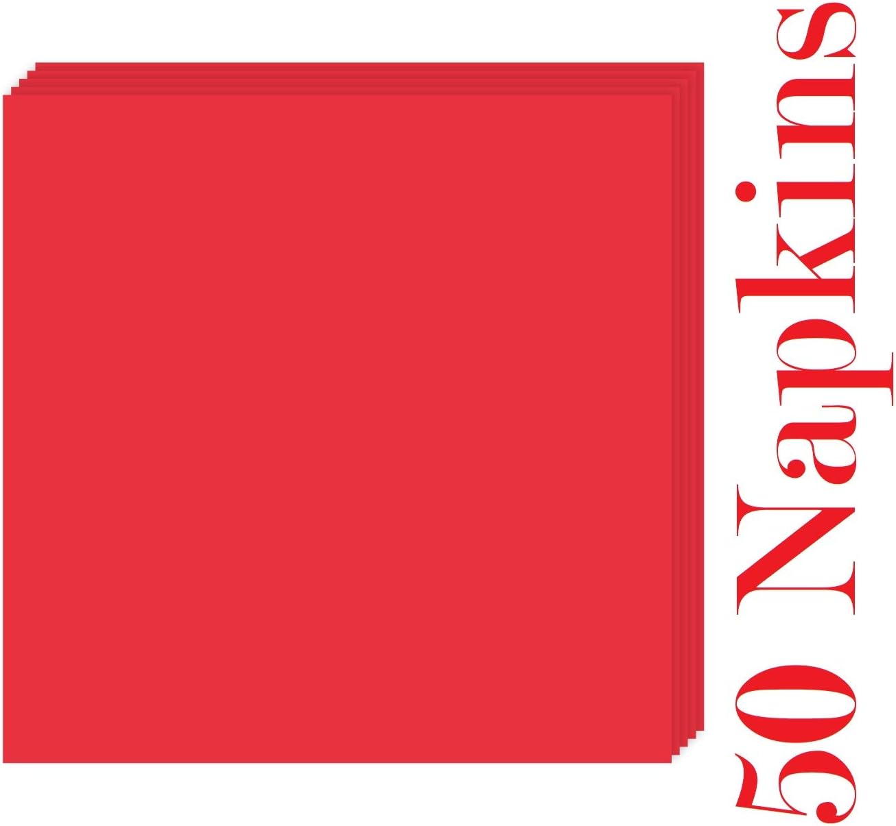 Serves 50 Complete Party Pack Disposable 9" Dinner Paper Plates 7" Dessert Paper Plates 9 oz Cups 3 Ply Napkins office parties, Birthday parties, festivals and much more (Red)