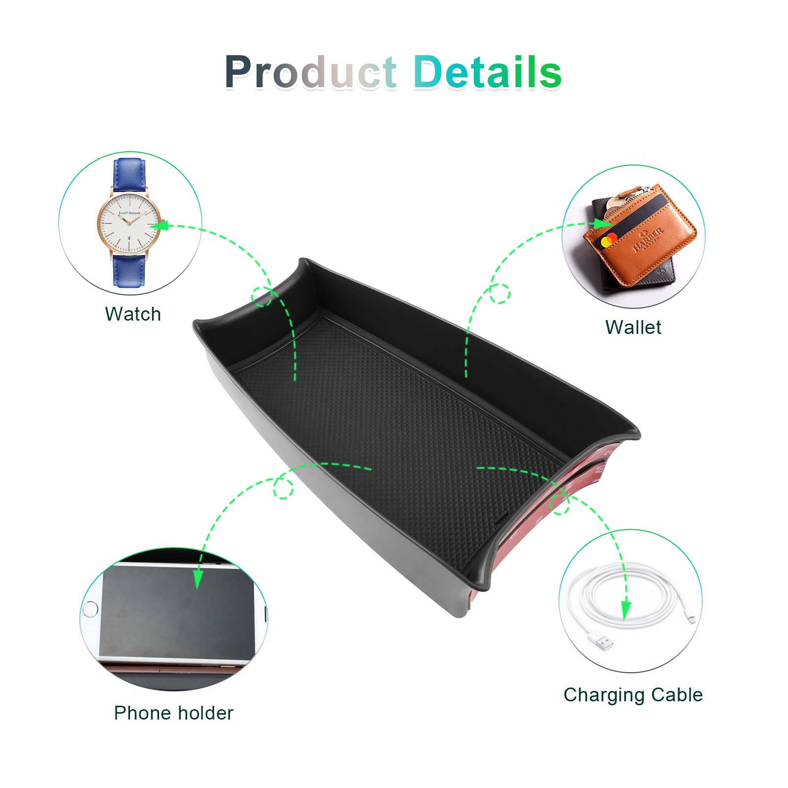 GAFAT Compatibile con Leapmotor T03 2026 2025 2024 Scatola Portaoggetti Console Centrale, per Leap Motor T 03 LCV EV Accessori, Organizer con Tappetini Antiscivolo