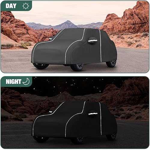 Miniatura 4 de BERKSYDE Funda impermeable para automóvil Mini CooperCooper S de 2 puertas 2002-2021 para todo tipo de clima, 6 capas con bolsa de almacenamiento