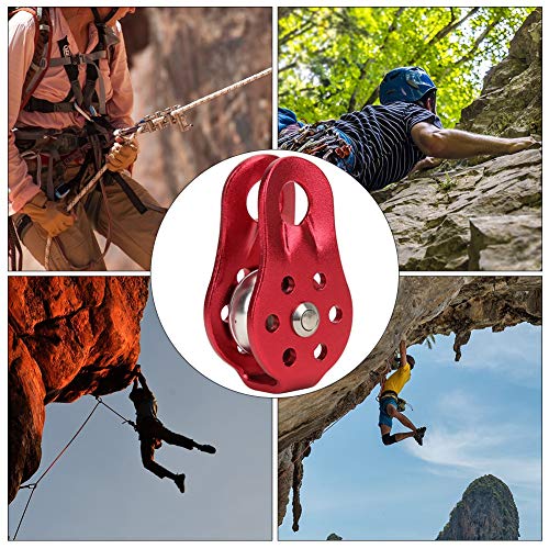 Polia de escalada de metal ao ar livre, polia única de escalada, recreação para esportes industriais