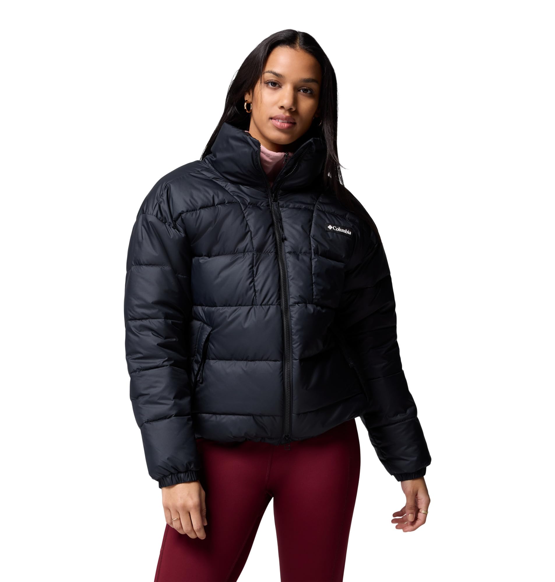 Columbia Women's Pike Lake Jacket, Puffer Jacket, Black, Medium