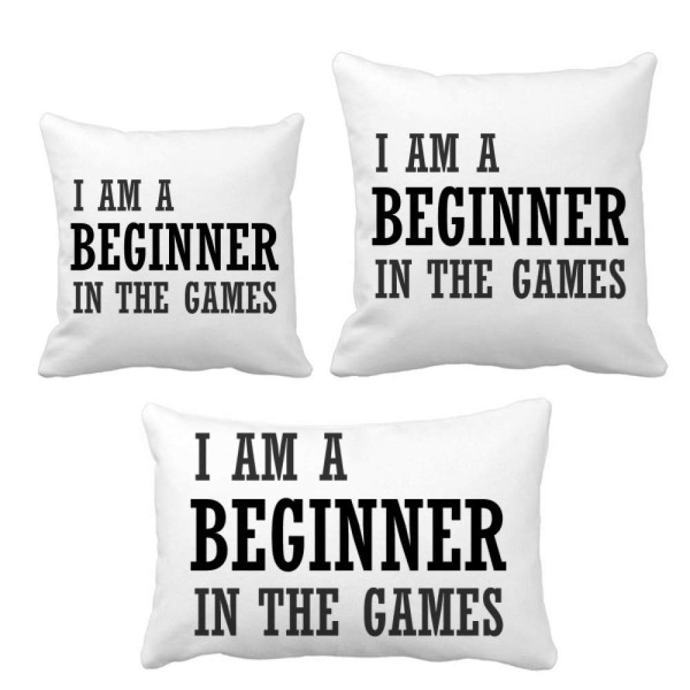 Coussin I Am A Beginner par DIYthinker avec housse imprimée jeux vidéo