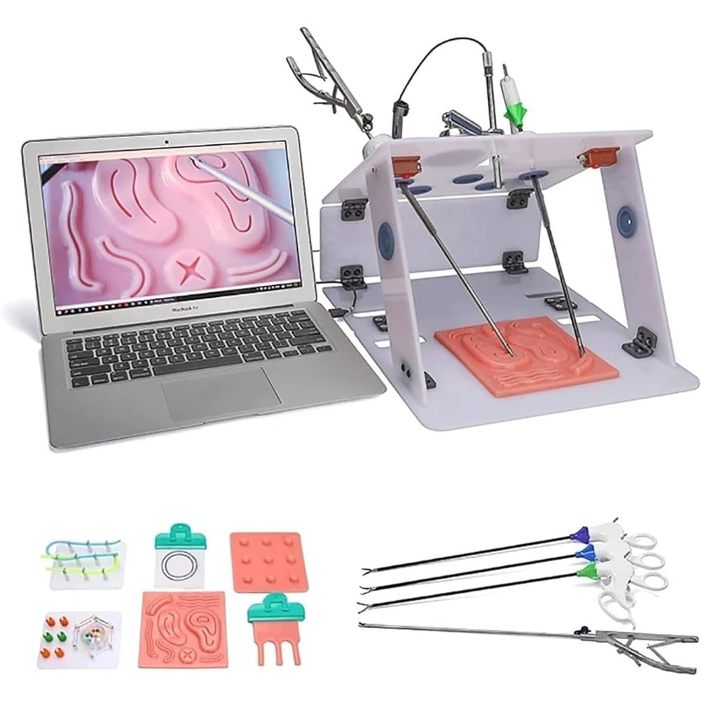 Caja de Entrenamiento portátil laparoscópica Plegable, simulador de Entrenamiento laparoscópico, Caja de Entrenamiento de simulación de laparoscopia, Conjunto de Entrenador laparoscópico