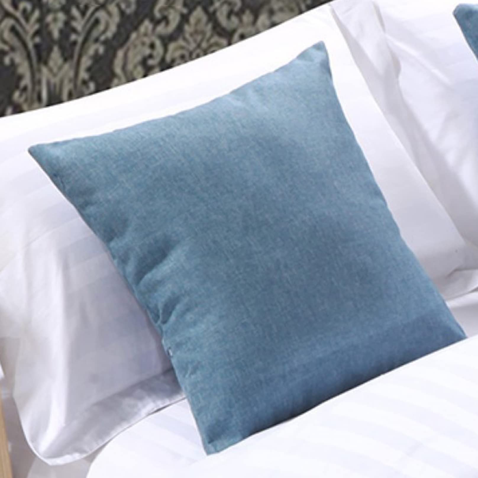 1 Pcs Linen Cushion Covers Soft Decorative Square Throw Pillow Cover Luxury Pillowcases with Invisible Zipper for Living room Sofa Bedroom Couch Chair Car Seat,18x18 Inches — image 1