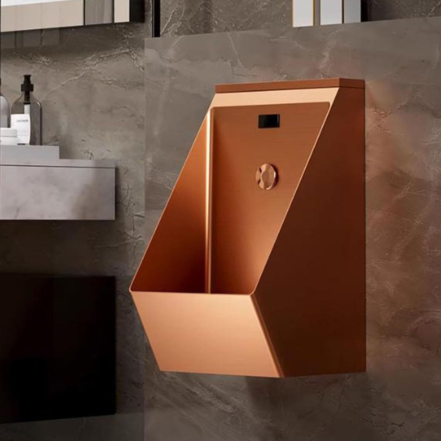 Publiczny pisuar ścienny z czujnikiem ruchu, barurinal, stal nierdzewna dla mężczyzn, zabezpieczony przed wyciekiem, toaleta garażowa, hamujący zapachy, publiczny pisuar toaletowy, czarny