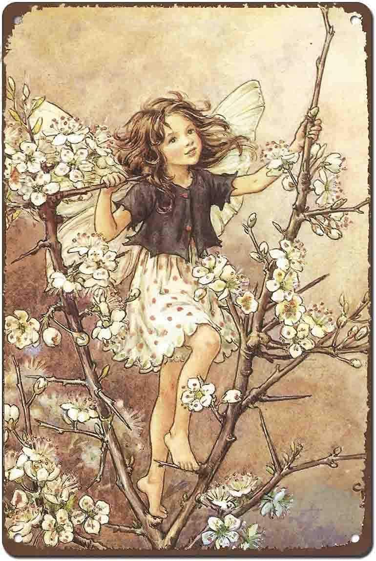 Pivjhf Signage14 Vintage Metal Tin Retro Sign The Blackthorn Fairy Flower Fairies Novelty Bedroom Living Room Home Office Wall Art Decor Metal Tin Sign 6X8 Inch