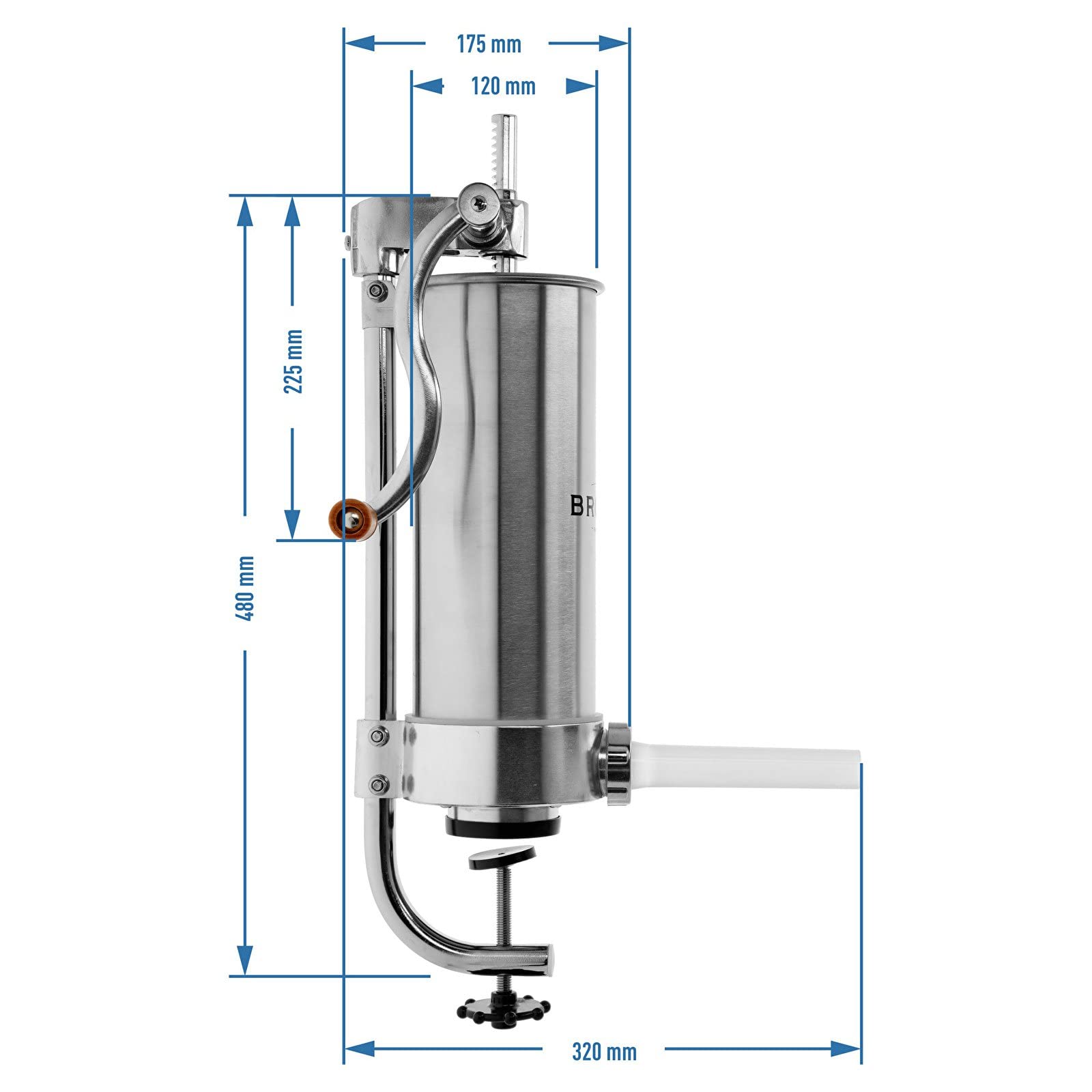 MultiDepot Embutidora, Metal, Plata, 3 kg