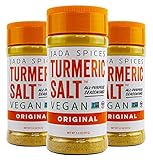 JADA Spices Turmeric Salt Spice and Seasoning - 3PACK Combo - Vegan, Keto & Paleo Friendly - Perfect for Cooking, BBQ, Grilling, Rubs, Popcorn and more - Preservative & Additive Free