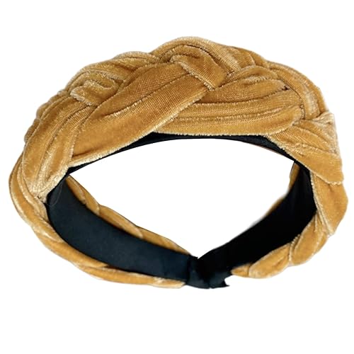 Vintage Inspired Braided Plush Headbands Elastic Hairband Hair Ornament Women's