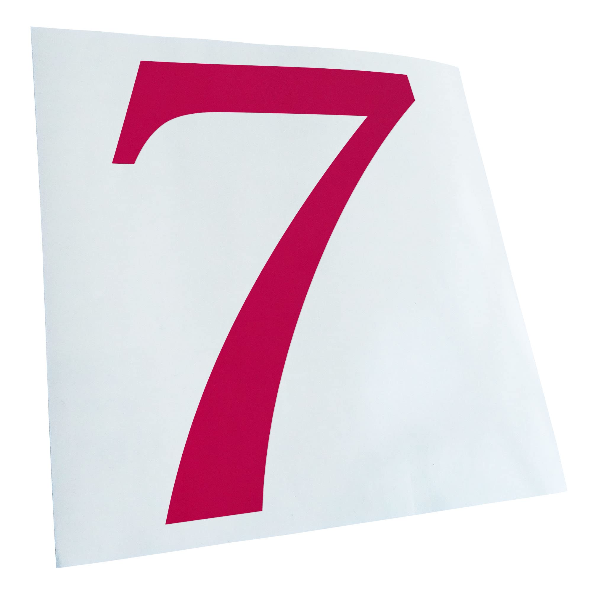 Kiwistar - Car Sticker - Pink - 24 x 19 cm Number 7 - Number Numbers - Rear Window Car Sticker Weatherproof for Car Truck Moped Truck - Sticker Exterior Self-Adhesive Tuning Accessories for Window