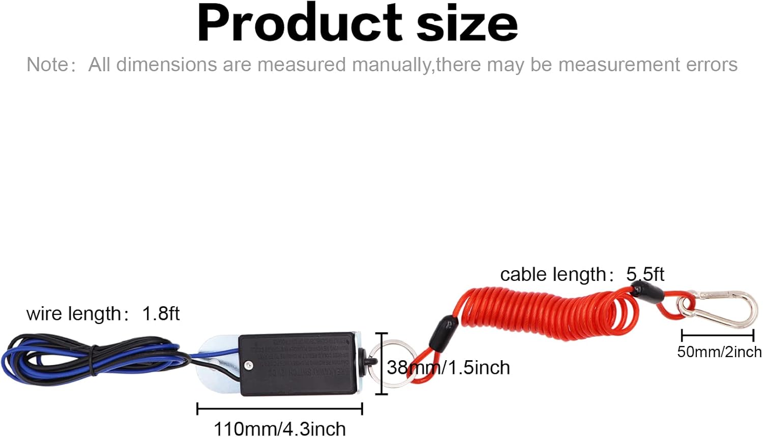 Buy Trailer Breakaway Switch, 6ft Breakaway Coiled Cable with Electric