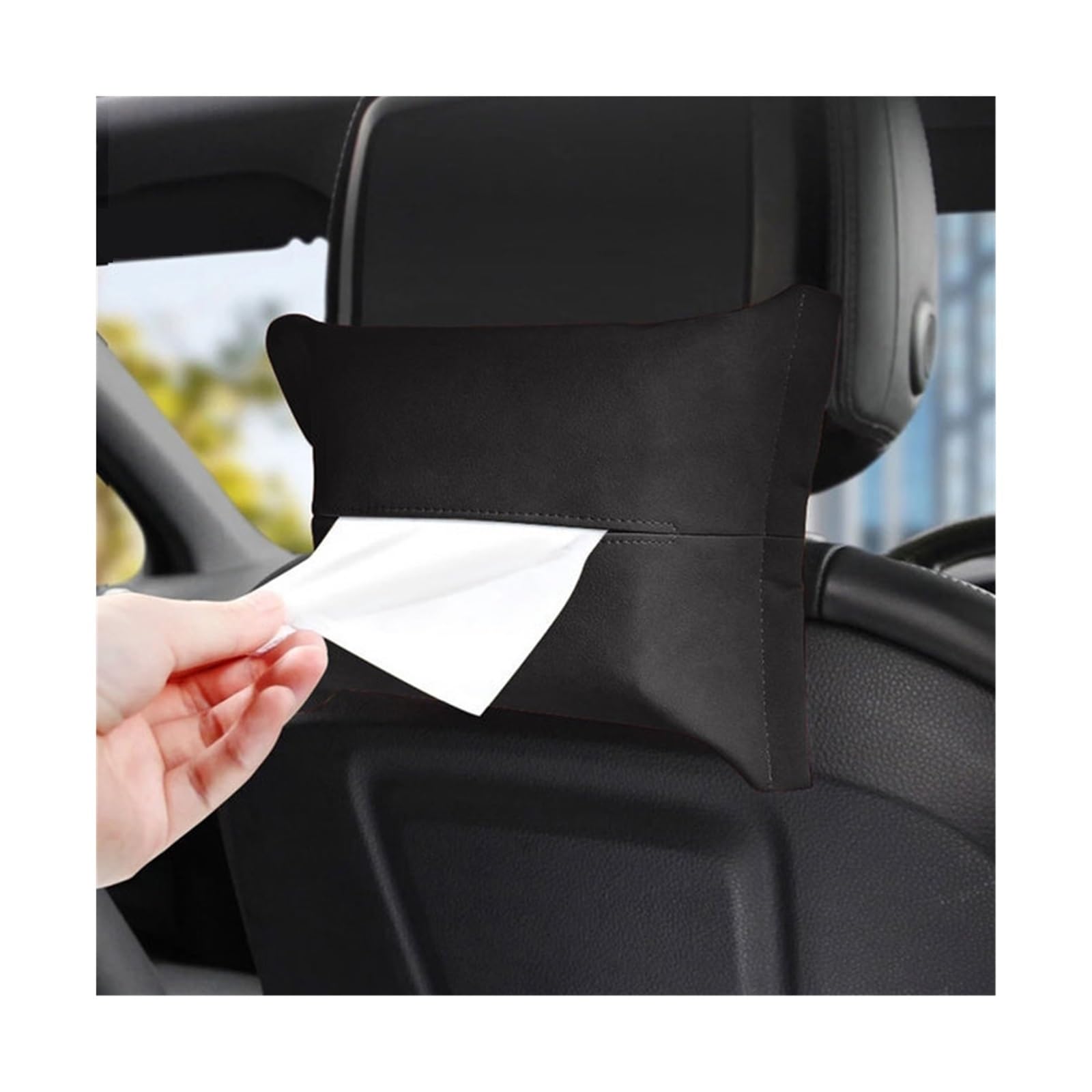 Xdgsdrdf Black Tissue Storage Bag For Seat Accessories(Black)
