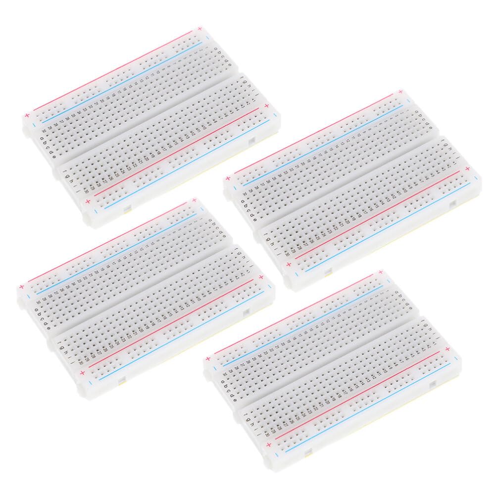 Healvian Electronics Prototyping Board 4pcs Breadboard Set No-Solder Breadboard Kit for DIY Circuit Building