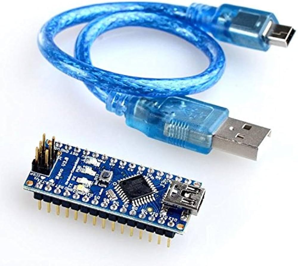QUICKSMART Nano V3 Board compatible, Nano v3 Board with Soldered Pins & USB Cable For Beginners or robotics starter kits compatible Arduino Nano V3 - Pack of 1