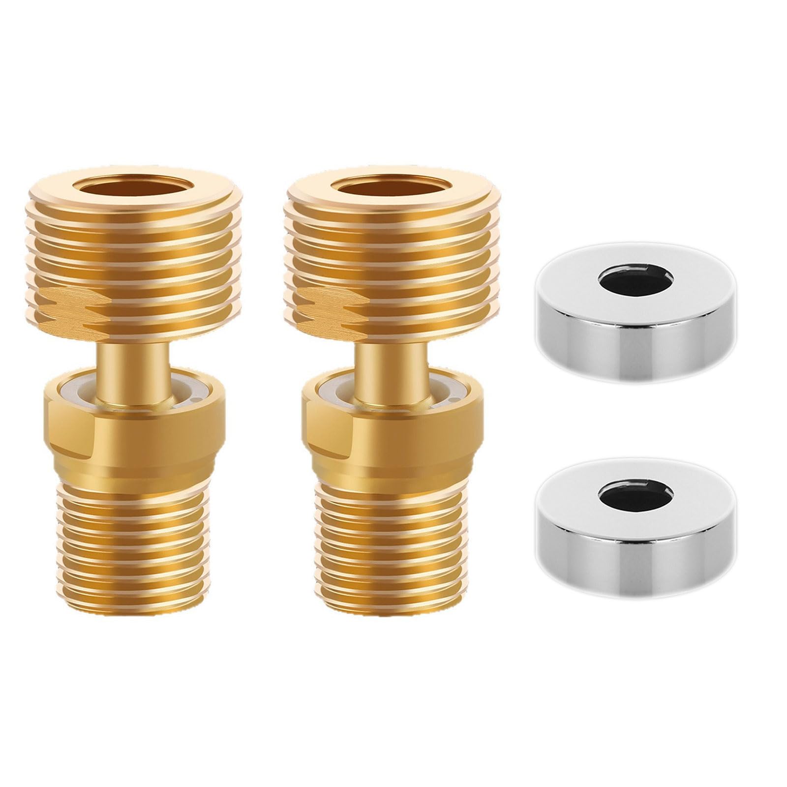 3 Adjustable Telescopic Shower Arm Adapter 360 Angled Base Curved Feet Brass Design for Bath & Kitchen Adjustable Angled Bents Base Extended Showerhead Corner Joint