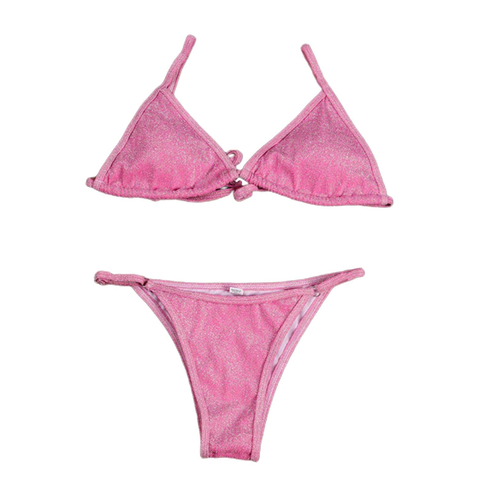 Women Swimsuit Push Up Bras Bikini Set Bathing Suit Beachwear Swimwear Rose XL-image-34
