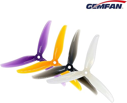 Miniatura 3 de Gemfan 16 piezas Better Grip Duradera 5236 Hurricane FPV Propeller 5.2 pulgadas Tri-Blade Freestyle Accesorios compatibles con 2207 2208 2306 Motor